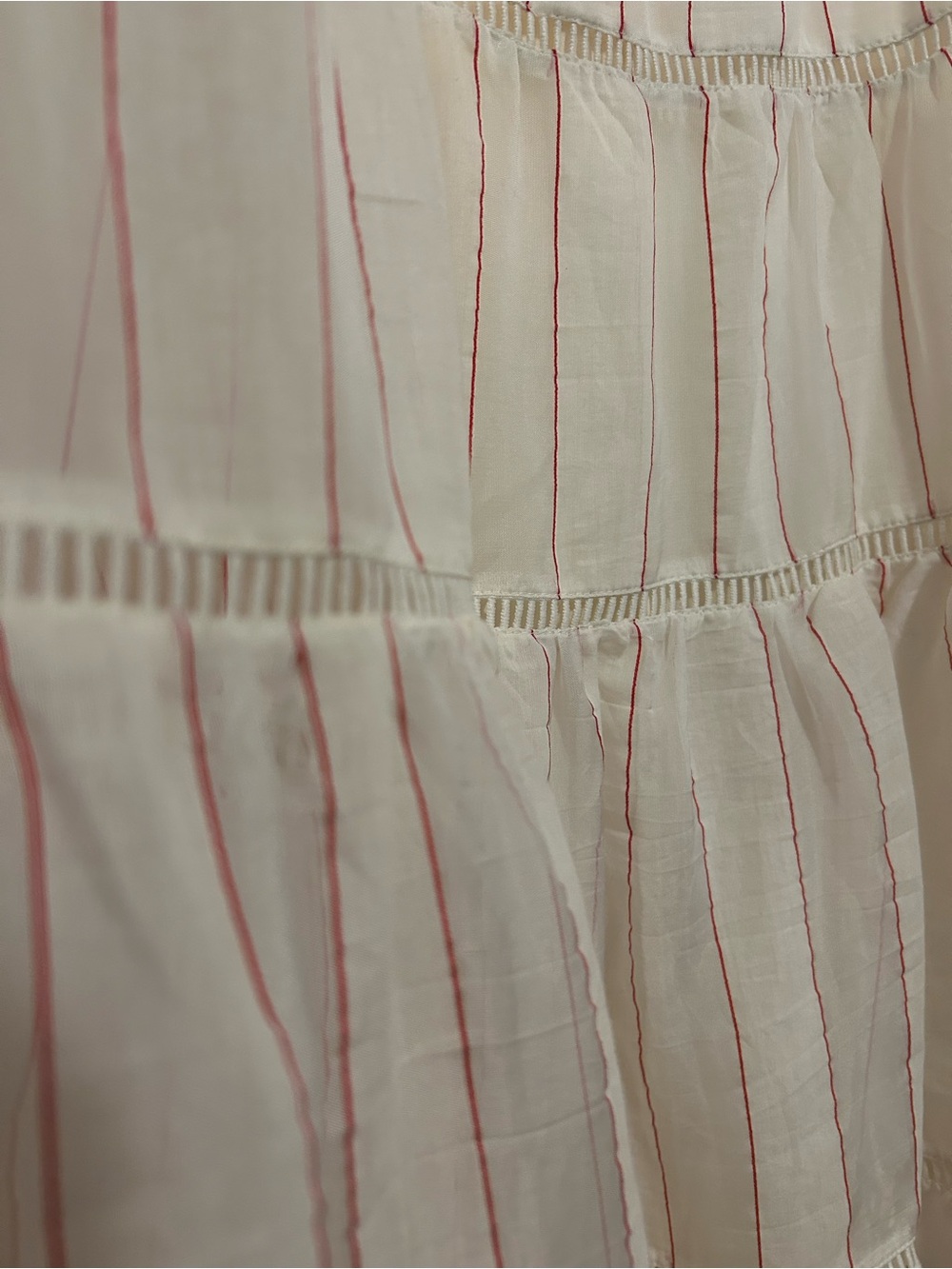 J. Crew Cream Maxi Dress with Pink Stripes - Picture 3 of 5